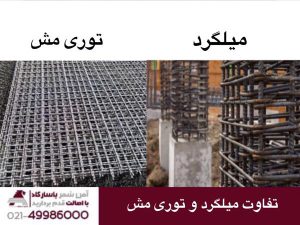تفاوت میلگرد و توری مش